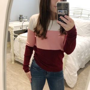 FOREVER 21 COLOR BLOCK SWEATER